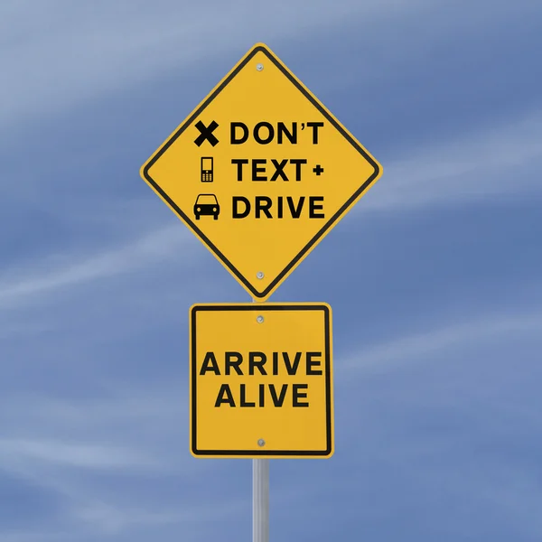 Nie tekst & jazdy! — Zdjęcie stockowe