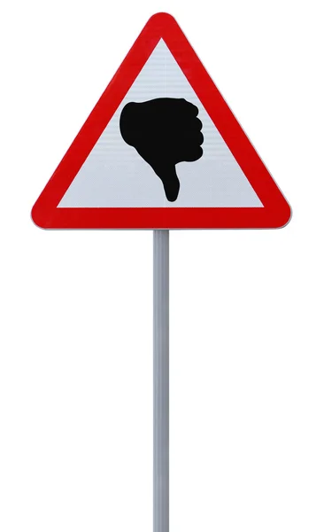 Thumbs Down Road Sign — Stock Photo, Image