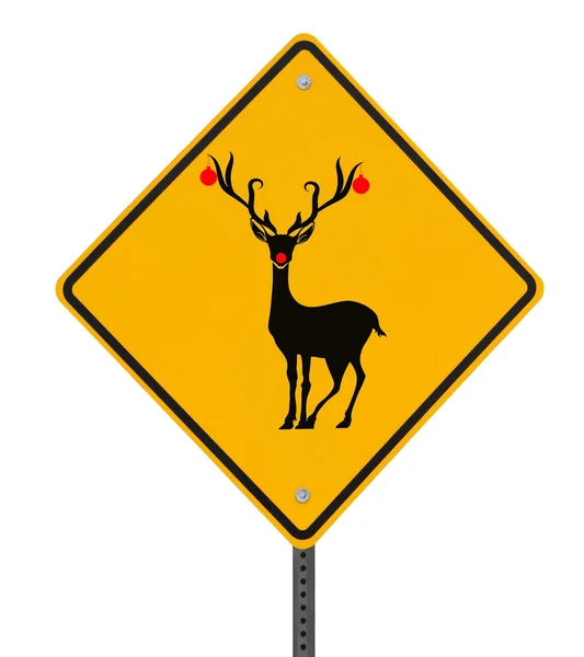 Weihnachtliches Straßenschild — Stockfoto