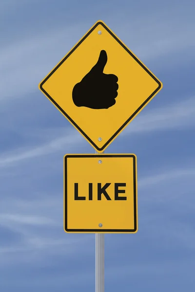 Like Road Sign — Stock Photo, Image