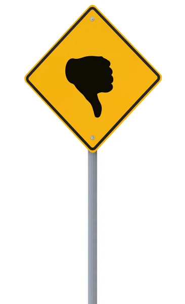 Thumbs Down Road Sign — Stock Photo, Image