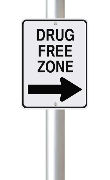 Drug Free Zone This Way — Stock Photo, Image