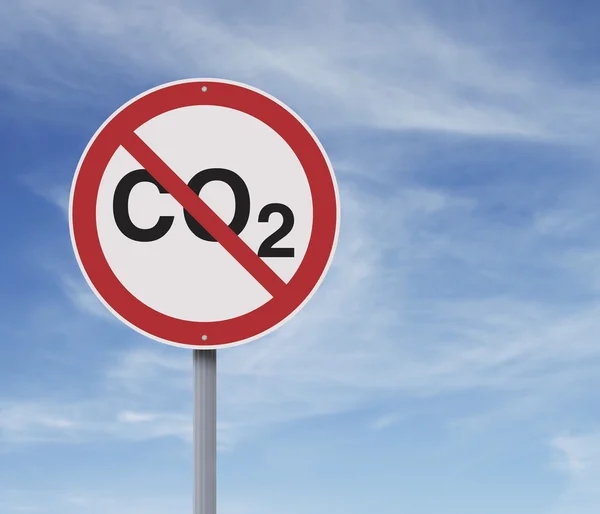 CO2-verkeersbord — Stockfoto