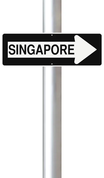 Da questa parte per Singapore — Foto Stock