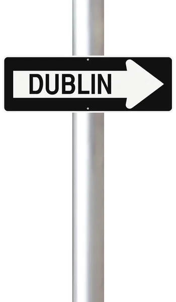 Hierlangs naar dublin — Stockfoto