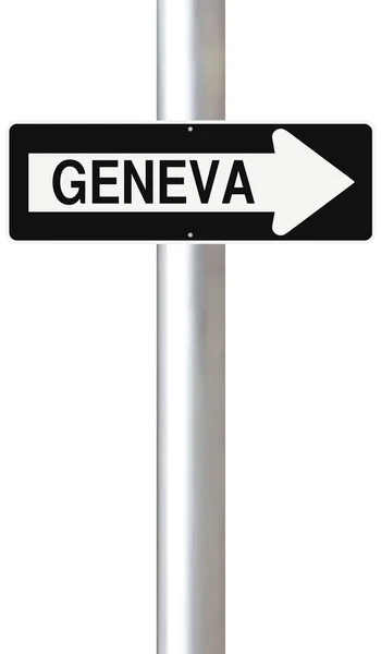 Detta sätt till Genève — Stockfoto