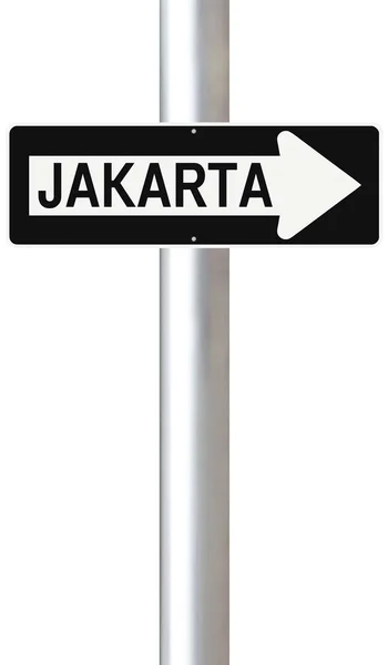 So gelangen Sie nach Jakarta — Stockfoto