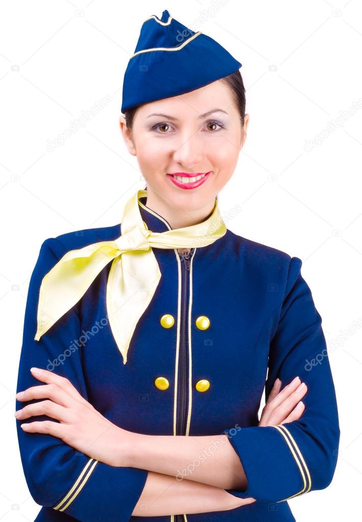 Beautiful smiling stewardess