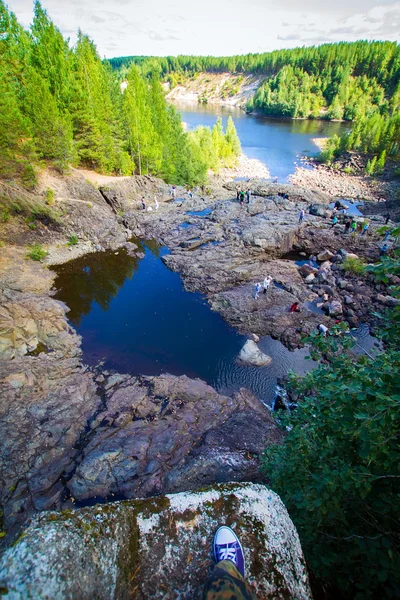 Girvas. a legősibb kráter a vulkán karelia — Stock Fotó