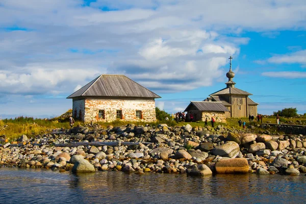 Andrew den första kallade 's kyrka, stora zayatsky ön, solovki — Stockfoto