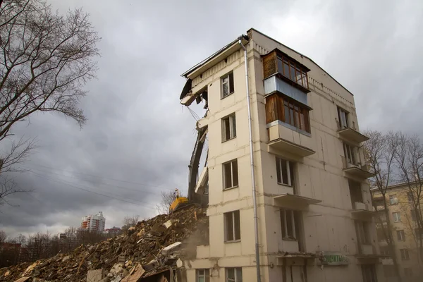 Demolición de casas en Moscú Imagen De Stock