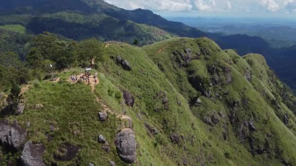 Góra Little Adam Peak Ella Sri Lanka Widok Lotu Ptaka — Wideo stockowe