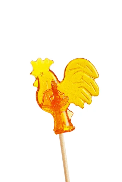 Sugar cockerel on a stick — Stock Photo, Image