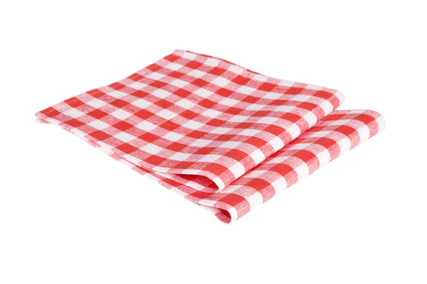 Two red table napkins on white background isolated — Stock Photo, Image