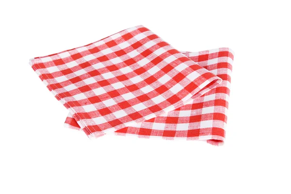 Two red table napkins on white background isolated — Stock Photo, Image