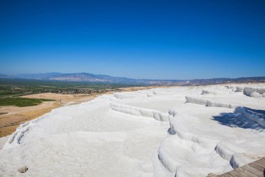 Pamukkale mountain, Turkey.Pools made with calcium rich water in Pamukkale