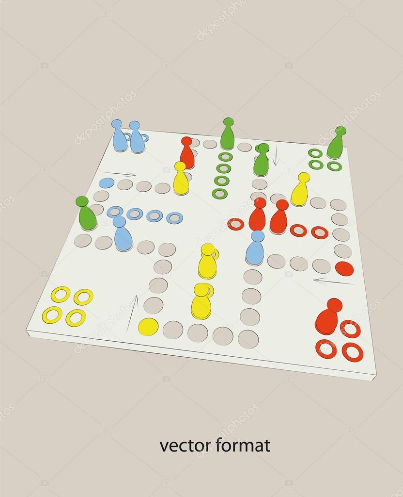 Isolated child game ludo vector illustration