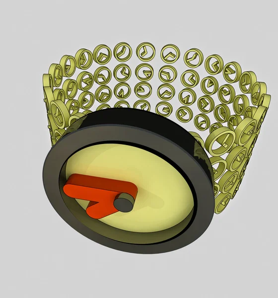 Primer plano en el concepto moderno reloj de oro — Foto de Stock