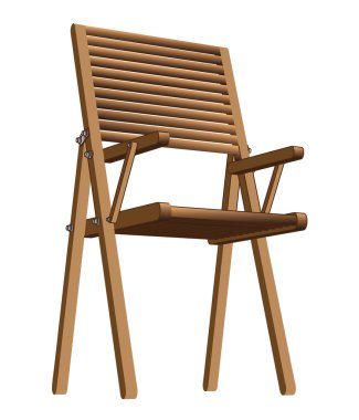 Easy transported wooden folding chair vector illustration vector Easy transported wooden folding chair vector illustration vector