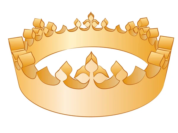 Medieval bronze king winner crown illustration — Stock Photo, Image
