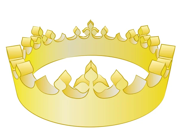 Medieval gold king winner crown illustration — Stok fotoğraf