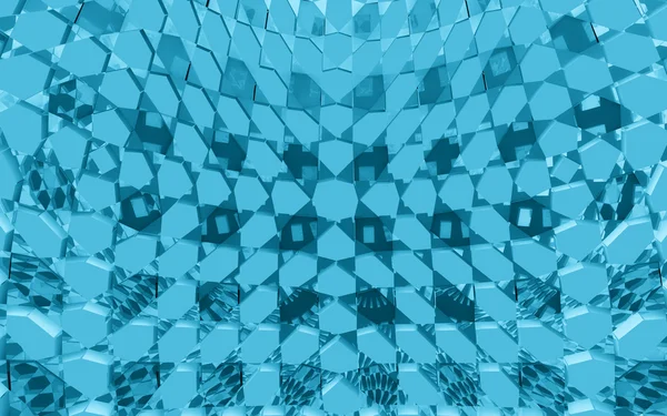 Голубая изогнутая архитектурная мозаика — стоковое фото