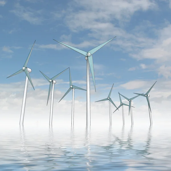 Geïsoleerde wind energie macht concept — Stockfoto