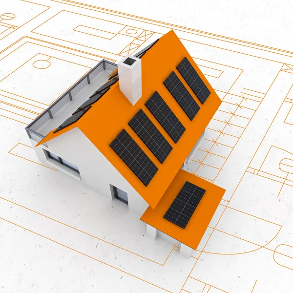 Plan de vivienda sostenible aislado —  Fotos de Stock