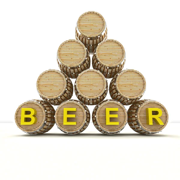 Vários barris de armazenamento de bebida de cerveja — Fotografia de Stock