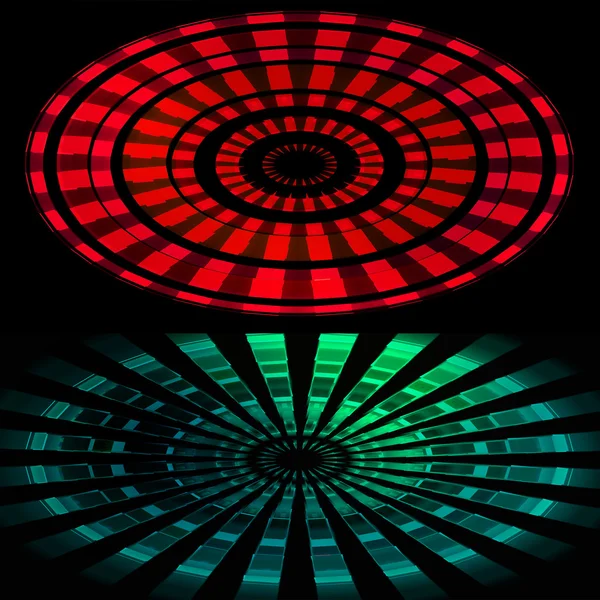 Red and blue rotating radial ellipse flare wallpaper pattern — Stock Photo, Image