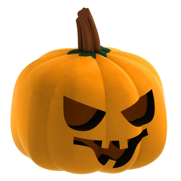 Isometrisk isolerade pumpa halloween leende ansikte illustration — Stockfoto