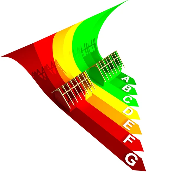 Высокорейтинговый сертификат энергетического развития нового жилья на волне — стоковое фото