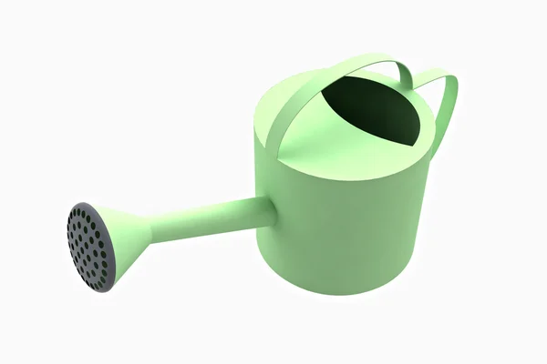 Green painted ewer flower watering tool — Stock Photo, Image