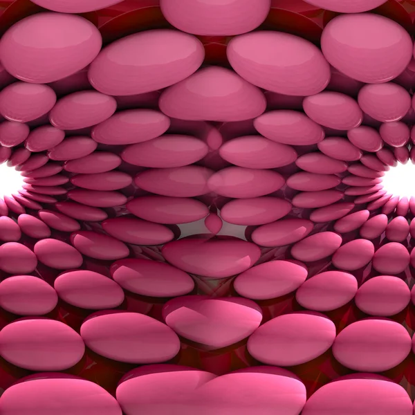 Avrundet rosa symetrisk celle kjølig bakgrunn eller mal – stockfoto