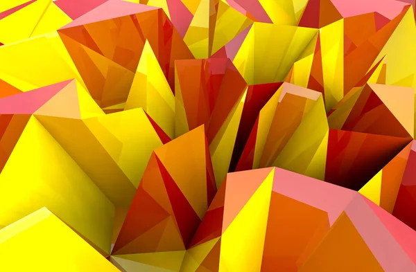 Abstract autumn triangular three dimensional shape closeup background or co — Stock Photo, Image