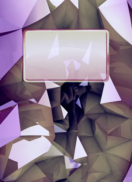 紫三角三个三维形状卡封面插图 — 图库照片