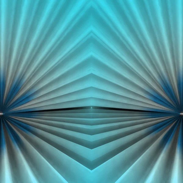 Stair abstract symmetric shape background with blue cyan light — Stock Photo, Image