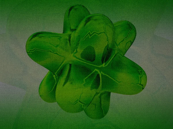 Vätska abstrakt runda gröna formen centrerad bakgrund — Stockfoto