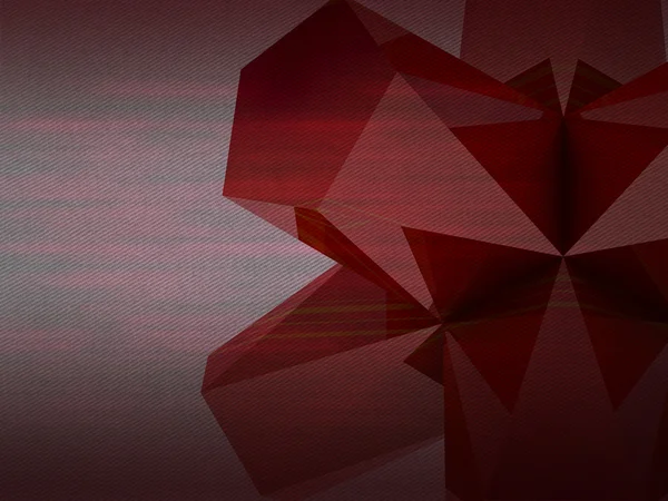 Vermelho colorido triangulado fresco abstrato forma detalhe fundo — Fotografia de Stock