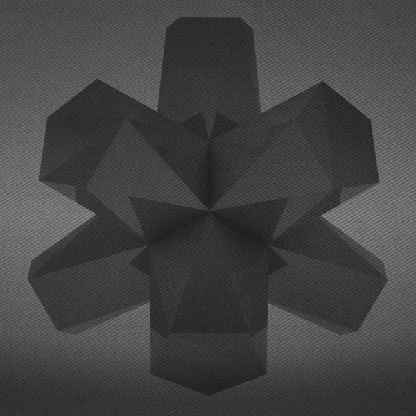 Triangulärt ansikte abstrakt form svart och vit bakgrund — Stockfoto