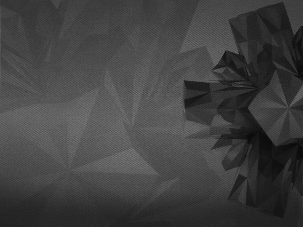 Forme abstraite asymétrique triangulée fond noir et blanc — Photo