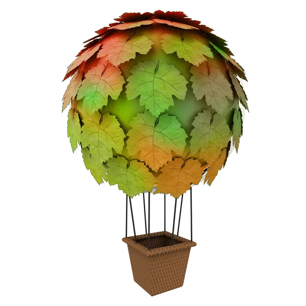 Elszigetelt ecologic juhar ballonnal koncepció illusztráció — Stock Fotó