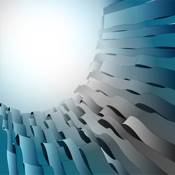 Modello geometrico riccio blu con vettore angolo superiore sinistro bianco — Vettoriale Stock