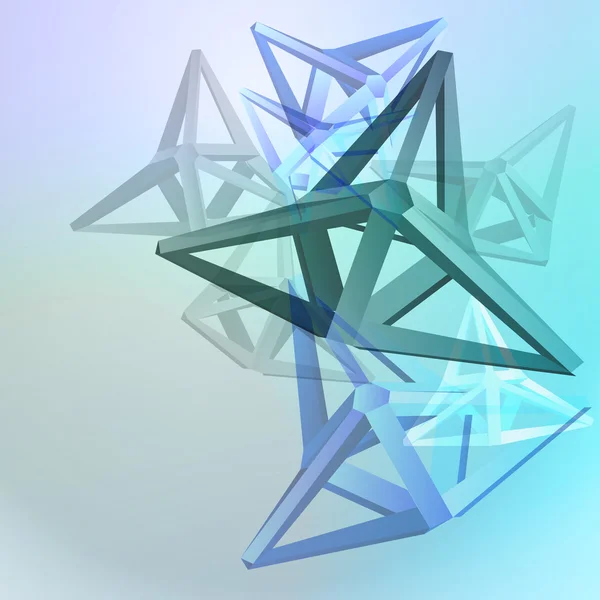 Forma triangular cluster azul vector fondo — Archivo Imágenes Vectoriales