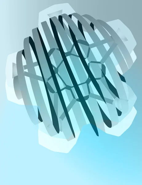Étoile pentagonale abstraite d'hiver sous modèle vectoriel à boule rayée — Image vectorielle
