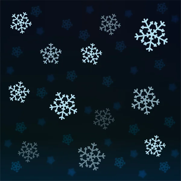 Dark snow falling vector pattern — Stock Vector