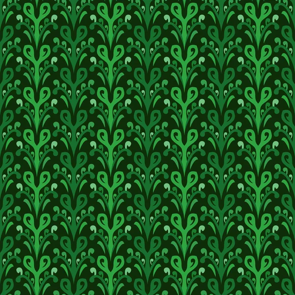 Modello ornamentale verde floreale involucro di carta motivo — Vettoriale Stock