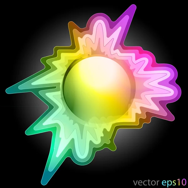 Vecteur d'étiquette modifiable de musique éclaboussure colorée — Image vectorielle
