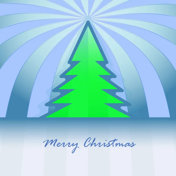 Carte vectorielle forme ronde dessinée rouge brun arbre de Noël — Image vectorielle