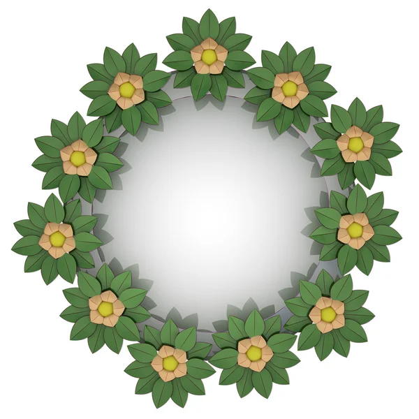 Isolé fleur d'oranger cercle cadre modifiable carte motif — Photo